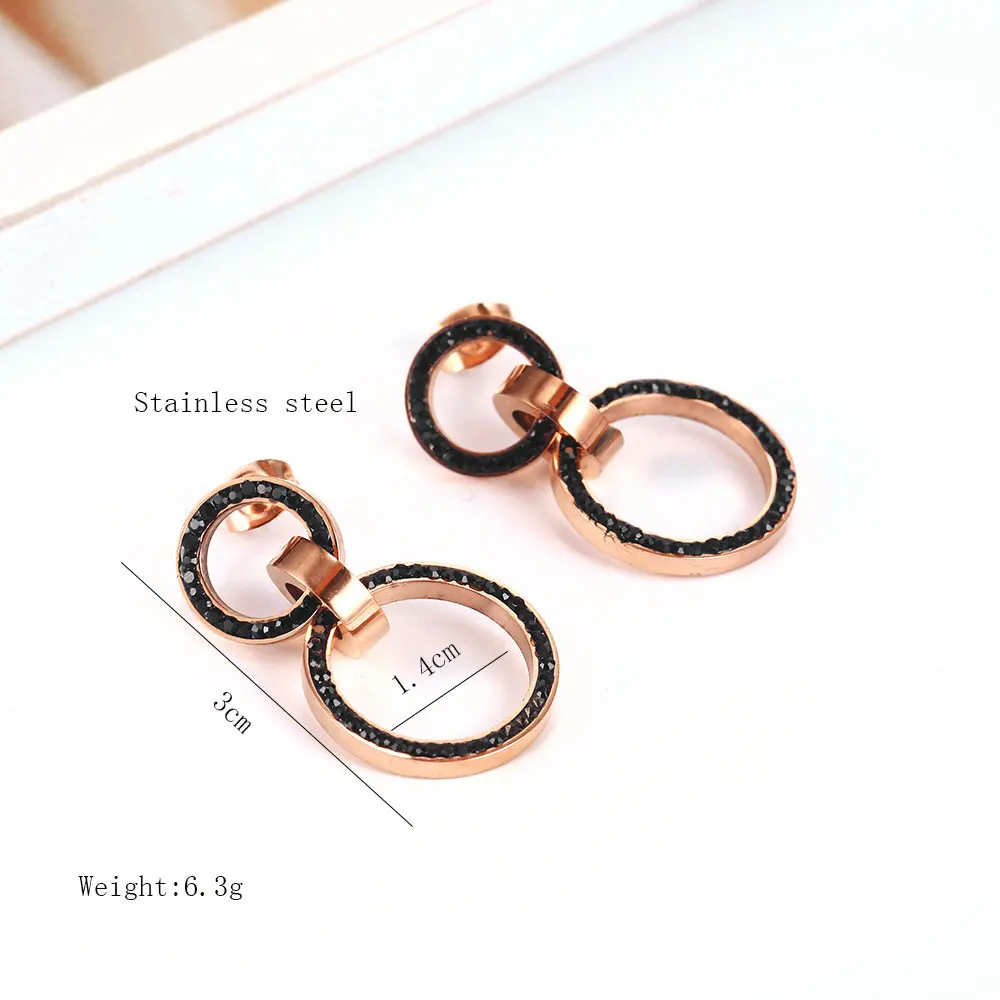 Shape Drop Earrings For Women Stainless Steel Jewelry Accessories