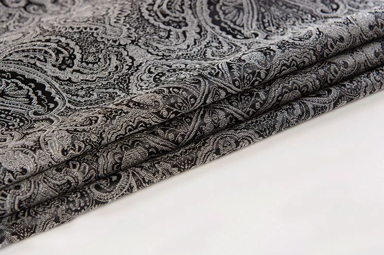 France imported black jacquard tapestry satin 3D jacquard brocade fabric for dress cushion cover curtain patchwork 114cm width