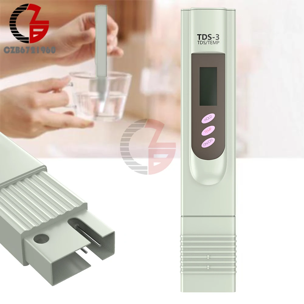 TDS-3 Digital PH Meter Filter Measuring Water Quality Purity Tester TDS Meter 19%Off 0-9990 PPM for Hydroponic Aquarium