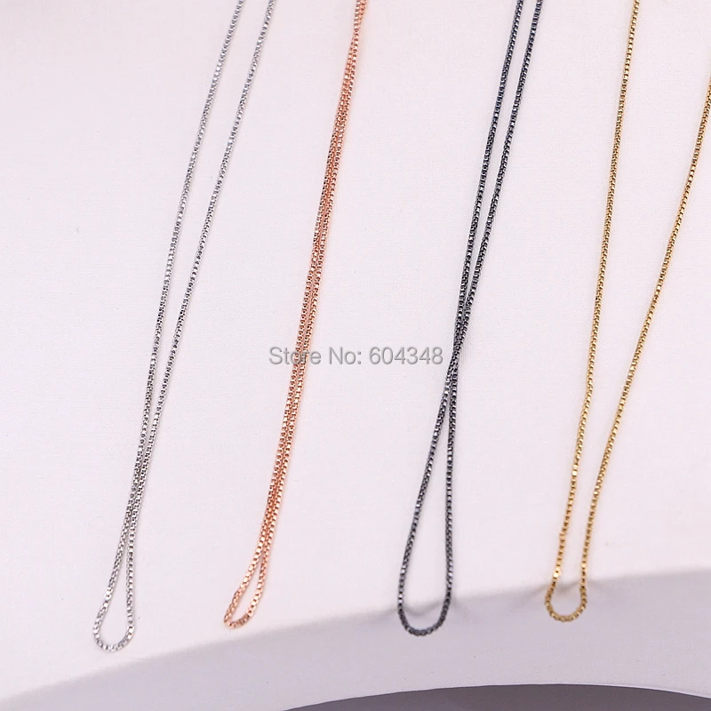 20PCS Zyunz Slide Metal Necklace Chain Jewelry Gold Rose Gold Black Silver Color Pave CZ Pendant Necklace Accessories