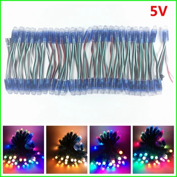 1000pcs DC 5V 12V WS2811 IC RGB LED module string light 12mm full color IP68 outdoor waterproof advertising LED pixel light