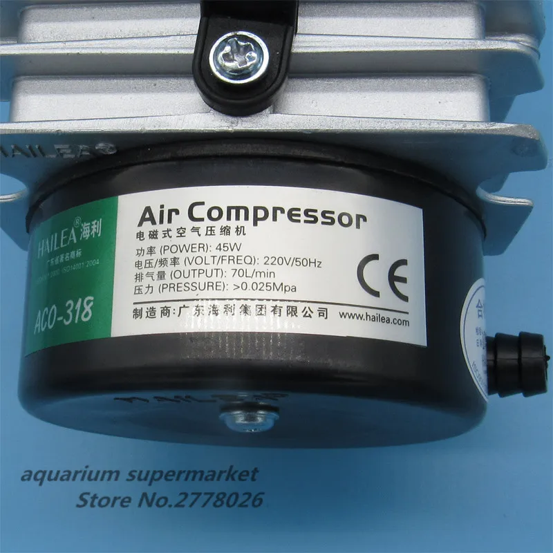 1 sztuka Hailea ACO-318 35W/45W 220-240V akwarium tlen elektryczna pompa magnetyczna elektromagnetyczna sprężarka powietrza pompa powietrza — zdjęcie 7