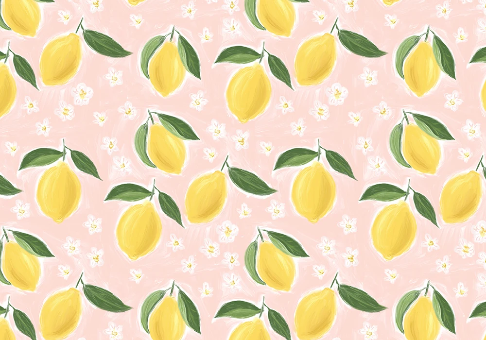 BEIPOTO Photography Backdrops Flower Cartoon Yellow Lemons Background for Studio Children girl Portrait Photo Shoot studio B192