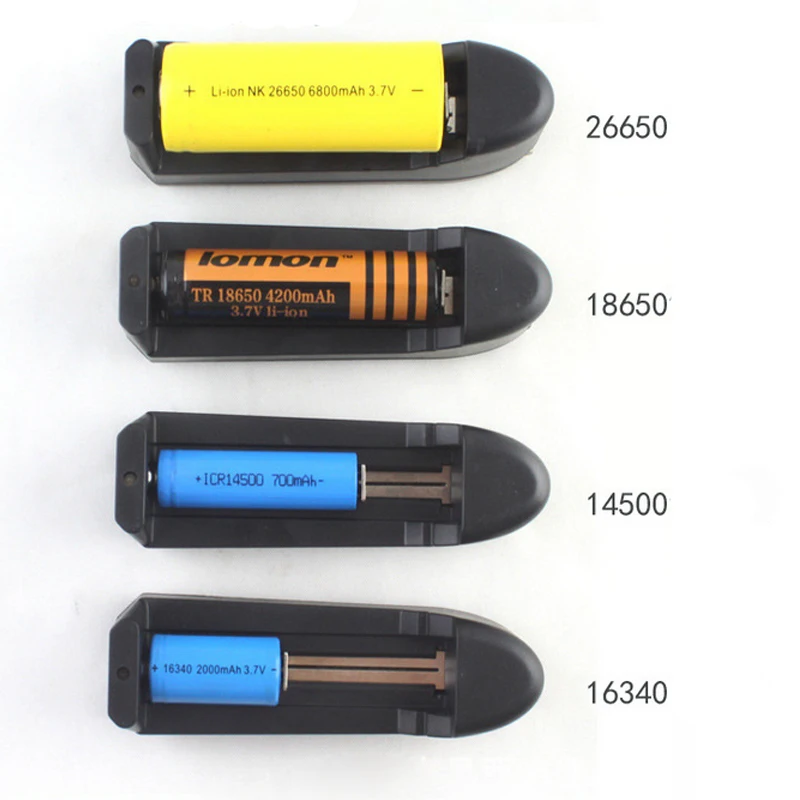 EU Socket Universal Charger For 3.7V 18650 26650 16340 14500 Li-ion Rechargeable Battery Single Slot Automatic Charger