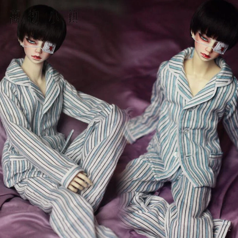 Accept custom NEW Striation Fallow Pajamas Home dress For uncle 1/3 1/4 SD17 BJD MSD SD Doll Clothes