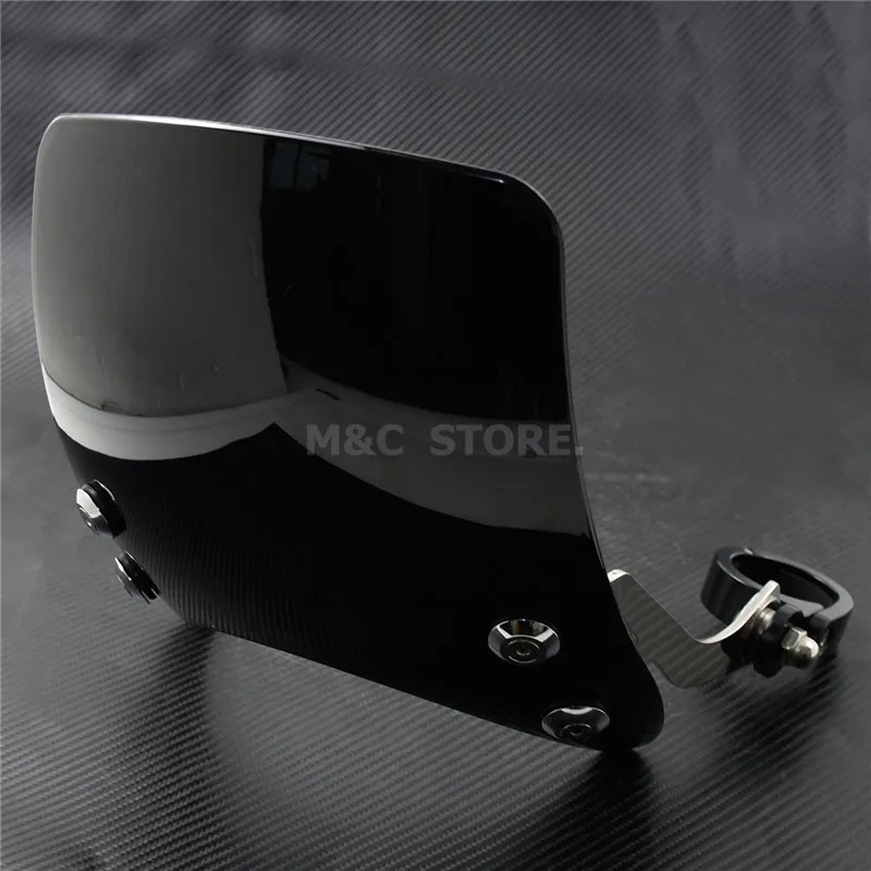 Motorcycle 39mm Adjustable Custom Compact Sport Wind Deflector Windshield For Harley Sportster XL 883 1200 2004-2019