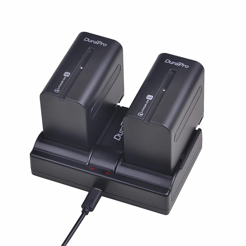DuraPro 4 Pcs 7200 mAh NP-F960 NP F970 F960 Thay Thế Máy Ảnh Pin + USB Charger + đối với Sony NP-F550 F770 F750 f960 F970 HVR-V1J