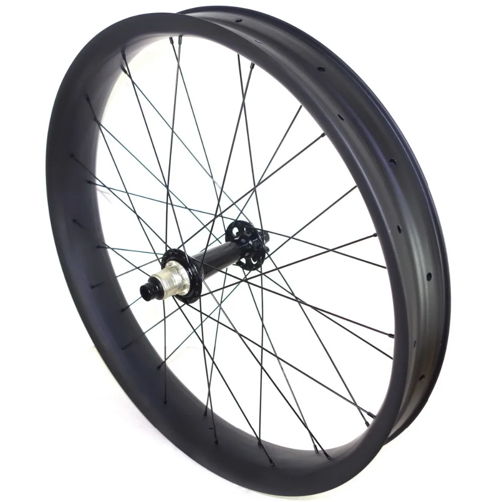 

27.5ER Fat Bike Carbon Wheelset 80mm Tubeless 650B Snow Bicycle Wheels Thru Axle Shiman-o XD Micro Spline