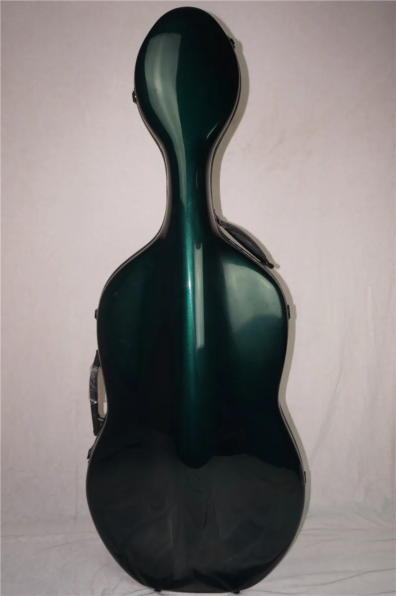 

dark green 4/4 New Hard Cello case fiberGlass strong black #31 carbon fibre black pink blue white