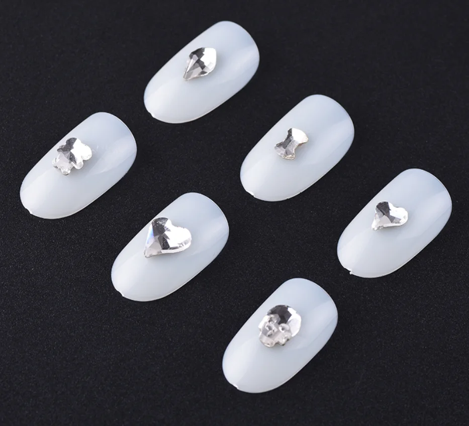 Verschiedene Formen Mix 100 Stück/Beutel 26 Farben Flache Glas-Kristall-Strassperlen zum Aufkleben für Nagelkunst Handgemachtes Basteln DIY-Dekoration – Detail 12