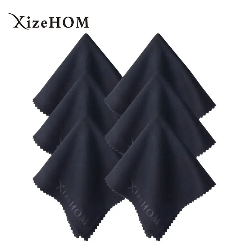 

XizeHOM (15*18cm, 6pcs) 220gsm Black glasses cleaning cloth Lens microfiber cleaning cloth individual Pack Free Shipping