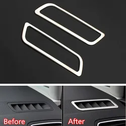 YAQUICKA 2Pcs Dashboard Air Outlet Vent Frame Trim Cover Sticker For Volkswagen Sharan 2013 2014 2015 2016 Car Accessories