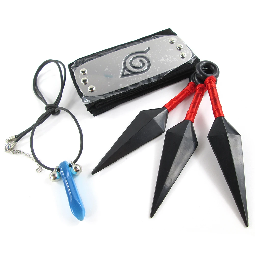 Brdwn Unisex Uzumaki Tsunade Cosplay Accessories Headband+Necklace+kunai