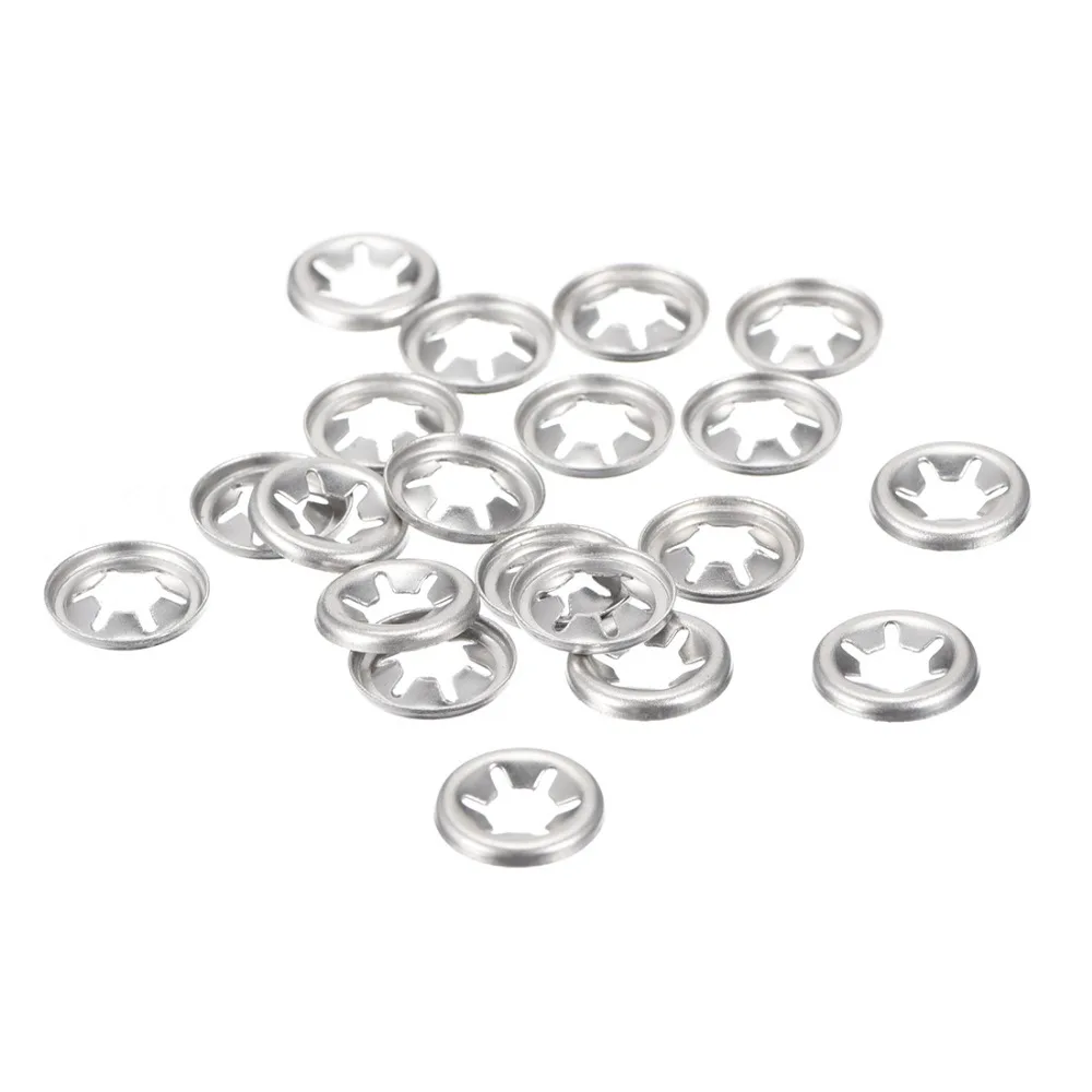 Uxcell 20pcs/lot M5/6/8/12/14/16 Internal Tooth Star Locking Washer 304 Stainless Steel Lock Washers Push On Locking Speed Clip