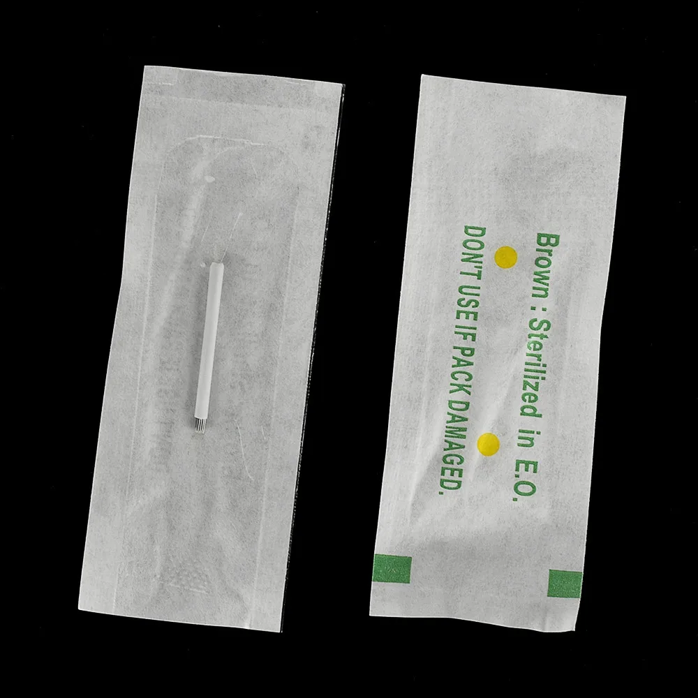 50pcs R18 Microblading 18 Pin Agulha De Tatuagem Laminas Para Tebori Tattoo Needles Medical Stainless Steel For Eyebrow Tatoo