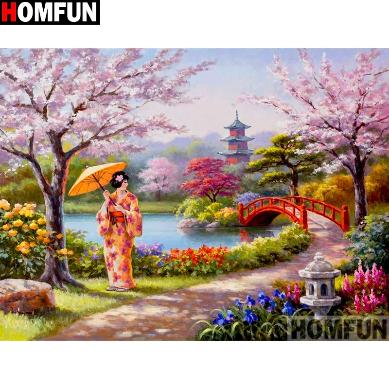 HOMFUN Full Square/Round Drill 5D DIY Diamond Painting \