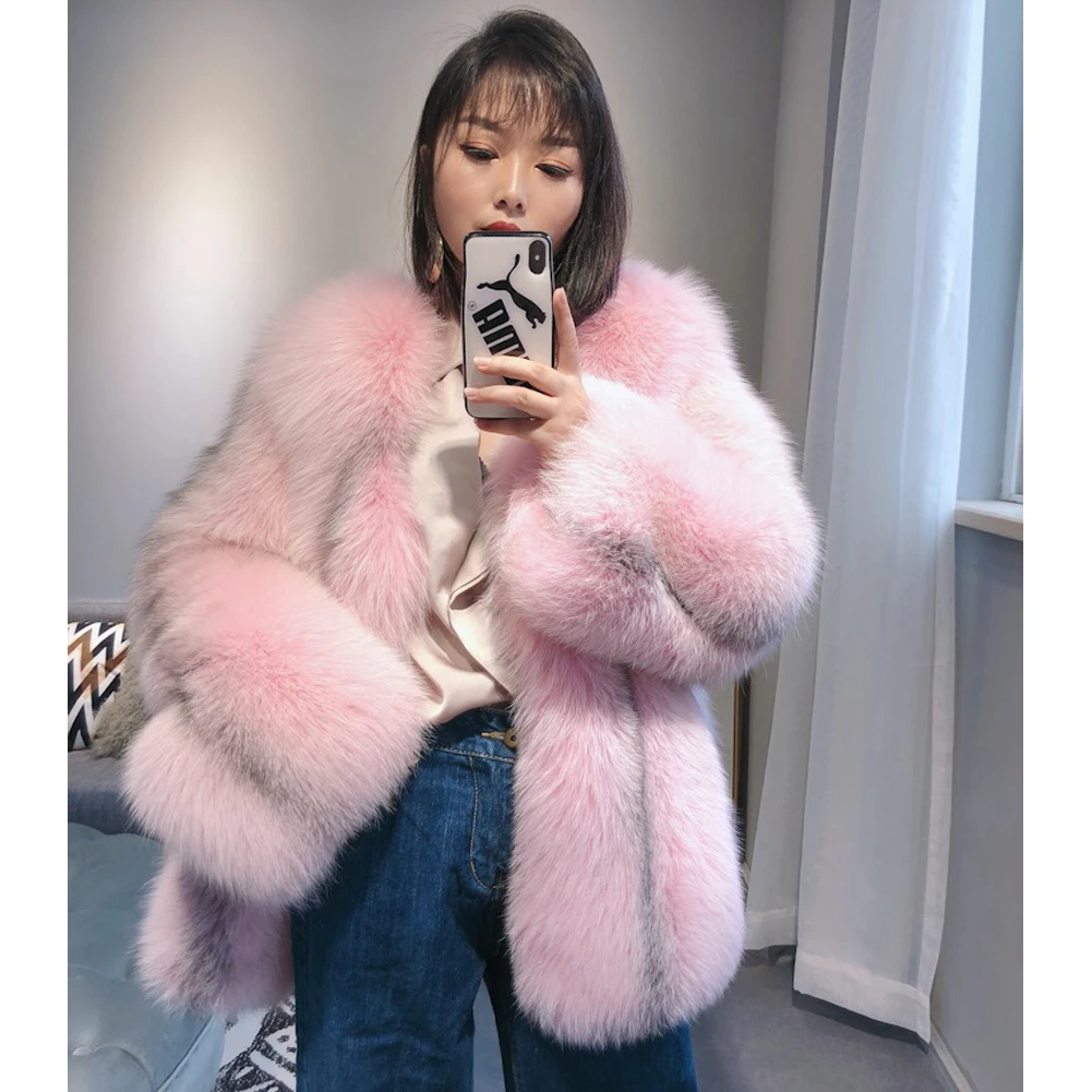 Women's Fox Fur Genuine Leather Coat Women's Autumn And Winter New Fur Coat Women's Warm Jacket