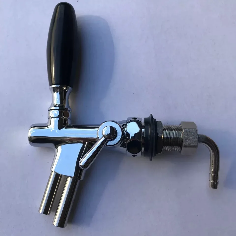 High quality Brand New beer tap Adjustable two pipes  type Faucet with 30mm Shank ,G5/8 Thread.Homebrew