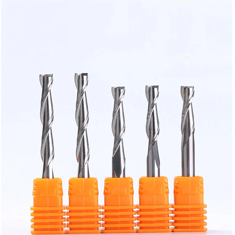 1pc Shank 6mm 8mm 10mm Two Flutes CNC Plywood Engraving Router Bits for Wood Cutters Carbide End Mills Cutting Milling Tools