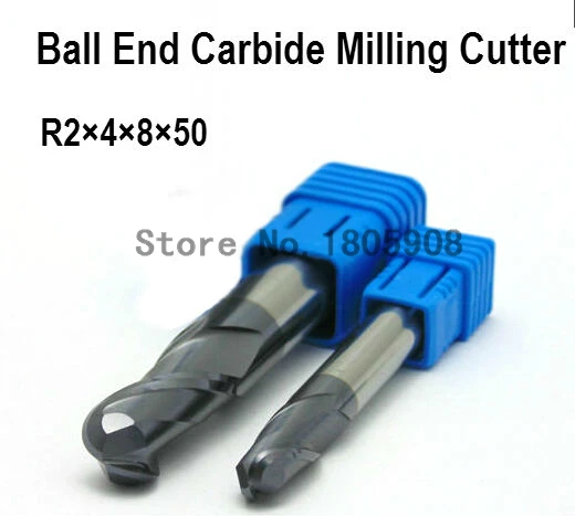 

1 шт. 2F-R2*4*8*50, спиральные фрезерные инструменты, твердосплавная сферическая торцевая фреза, токарный инструмент, Расточная планка, cnc, машина