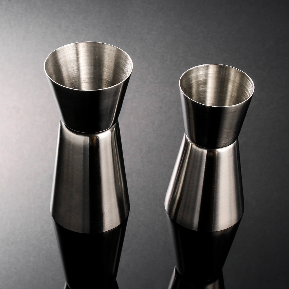 15/30ml or 25/50ml Stainless Steel Cocktail Shaker Measure Cup Dual Shot Drink Spirit Measure Jigger Kitchen Bar Tools Gadgets