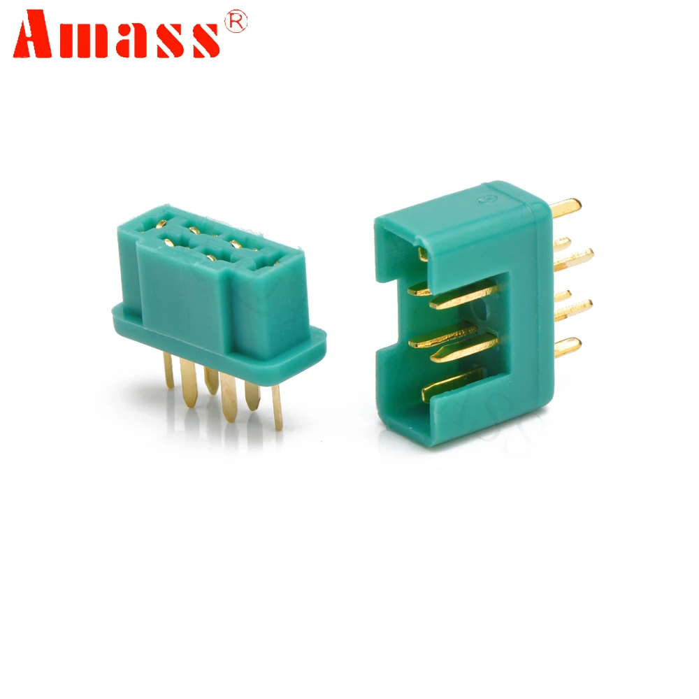 Amass MPX Male Female 6-pin Plug Connector Gold Plating For RC Model Part Airplane Plane Drone Toys DIY Parts