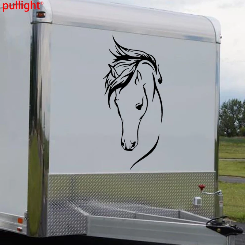 

Horse Head Camper car stickers camping Van Vinyl decors Motor Home Trailer Vinyl Graphics Kit Decals Car Stickers
