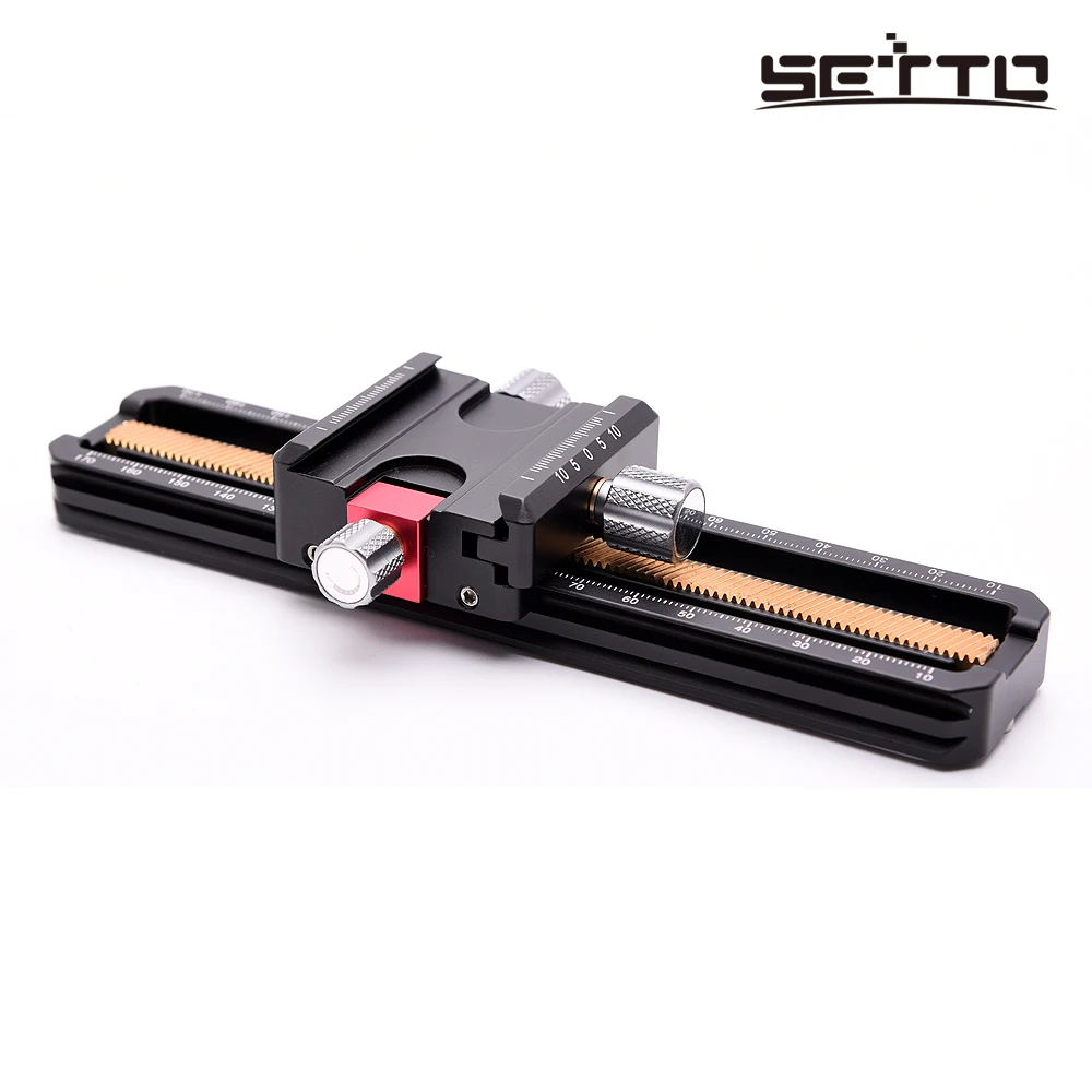 SETTO 170mm Macro Focusing Rail Slider Close-up Shooting Head With Arca-Swiss Fit Clamp Quick Release Plate for Tripod Ballhead