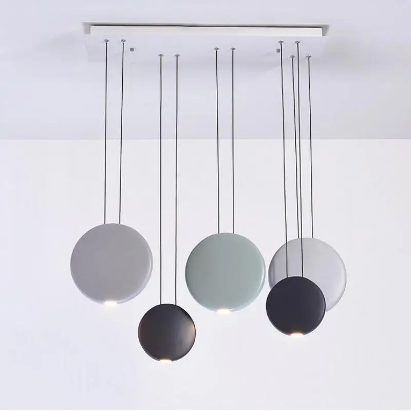 Nordic Bedroom Modern metal Pendant light Lamp Island style Bedside Lamps Creative Pendant Lamp Kitchen colored Hanging Lights