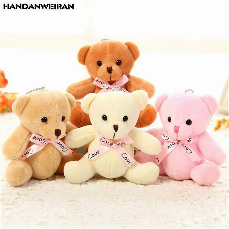 

Love Sitting Bear Plush Toys 1PCS Cute Small Pendant Mini Cartoon Bow Tie Scarf Bouquet Bears Toy Unisex Valentine Gift New 11CM