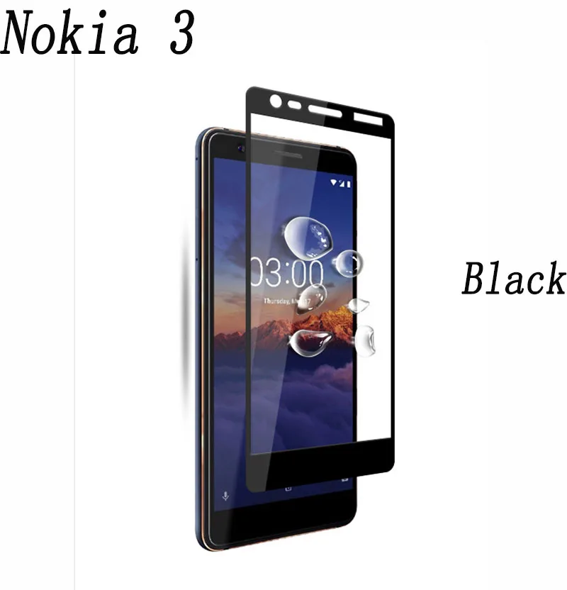 2.5D 9H Full Glue Tempered Glass For Nokia 1 3 7 2.1 3.1 5.1 6.1 Plus X5 X6 Black Full Cover 9H Protective film Screen Protector