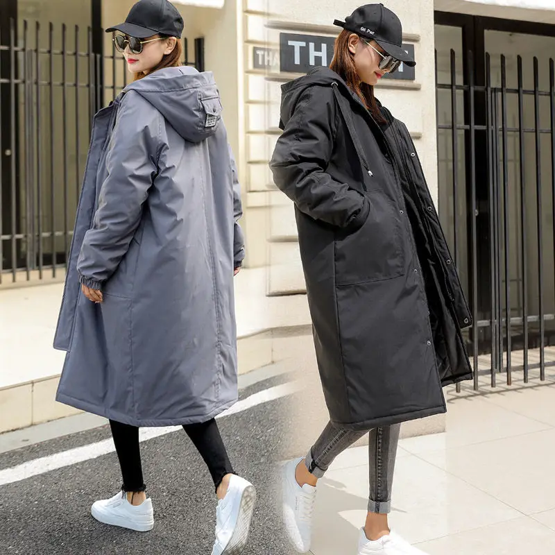 Women\'s Winter Clothing Long Coats Hooded BF Jacket Winter Korean Parka Coat Large Size Female Windbreaker Jacket Thicken f1332
