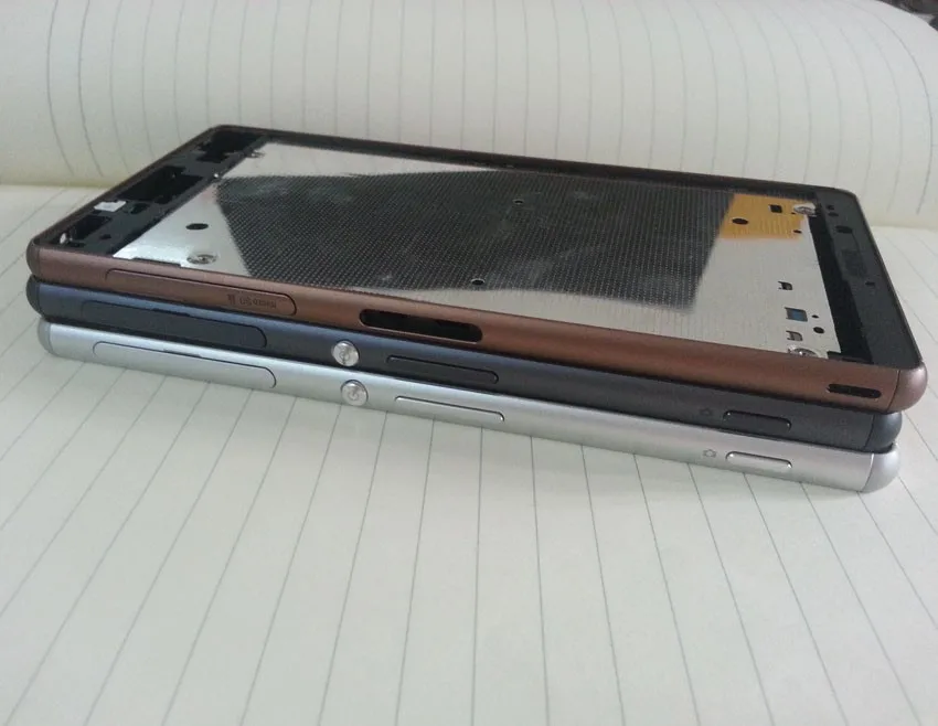 Original for Sony Xperia Z3 Dual D6633 Middle Frame Plate Font LCD Metal Bezel Housing + SIM USB Cover+ Side Buttons