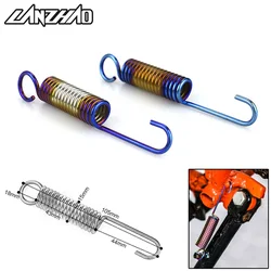 105mm Motorcycle Bluing Stainless Steel One Hook Side Stand Parking Return Springs for Harley Kawasaki Yamaha Piaggio Honda