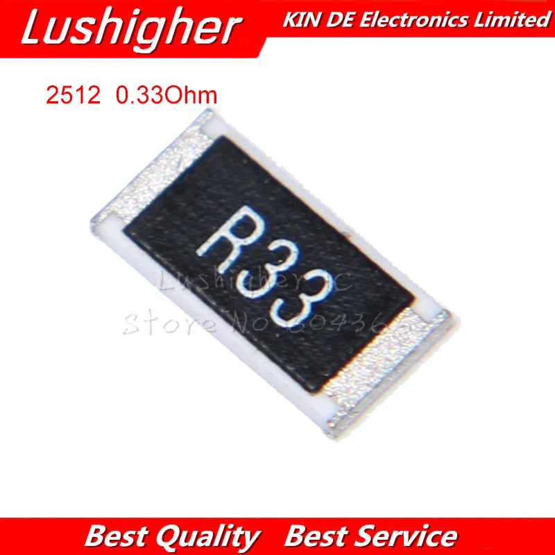 50PCS 2512 Résistance SMD 1W 1% R33 0.33 Ohm 0.33ohm