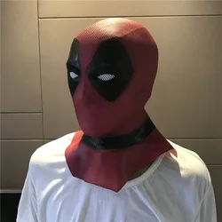 Kask lateksowy na całą głowę Deadpool Wade Winston Wilson kostium imprezowy maski film Deadpool Cosplay Mask