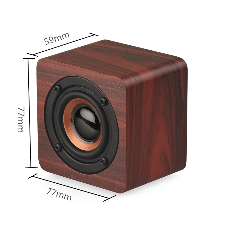 HYASIA Wooden Mini Speaker Bluetooth 4.2 Portable Wireless Subwoofer Bass Sound Box Music Magic For Xaomi Smartphone Tablet Pc