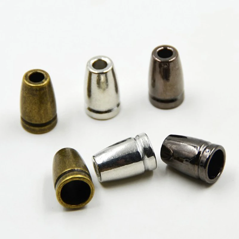 4mm/5mm Clothing Alloy Drawstring Bell Rope Buckle Plating Bronze Sweater Tapered Rope Button Metal Stopper Cord Ends Lock