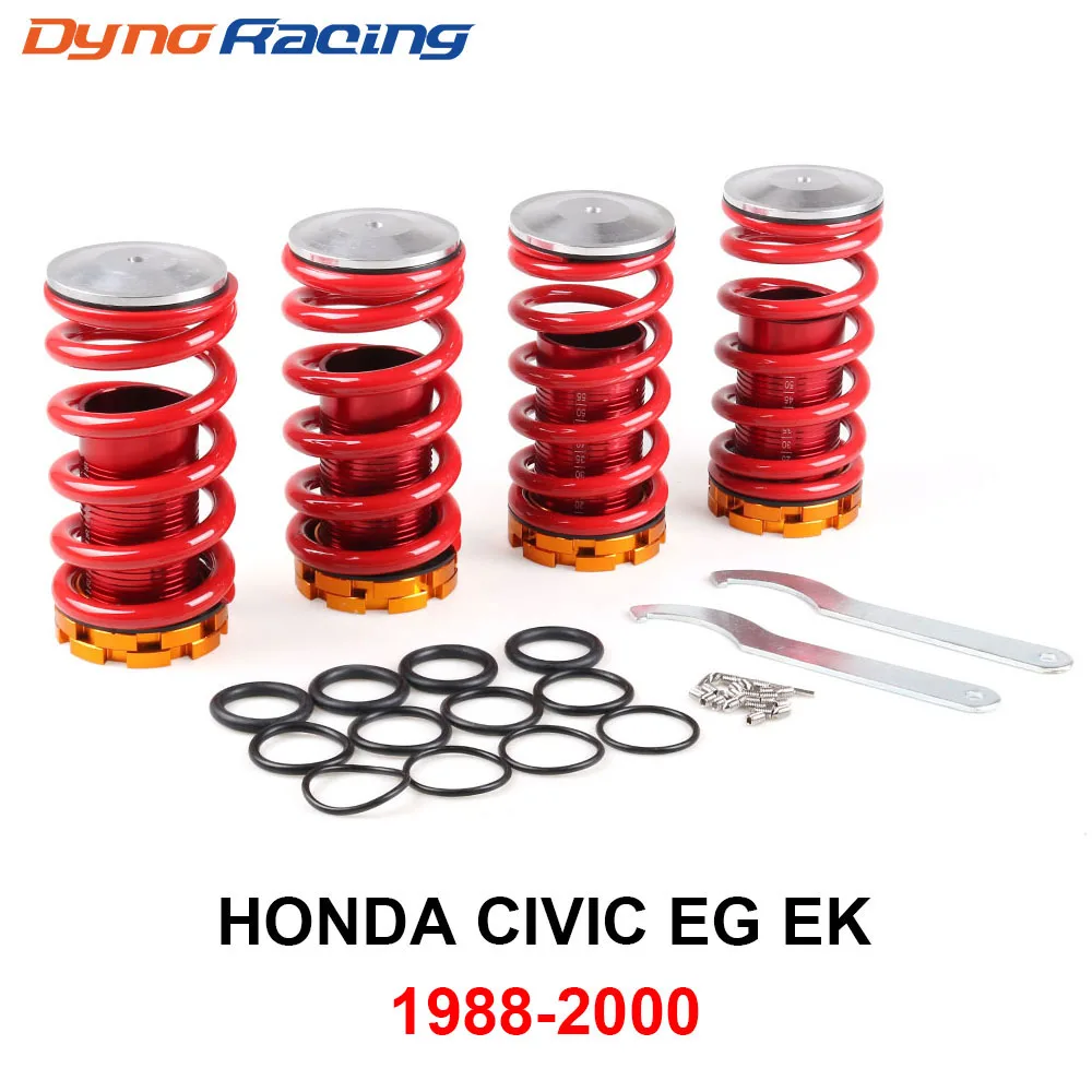 

Aluminum Coilover Springs Kit for Honda Civic 88-00 Red available Coilover Suspension Coilover Springs BX101547