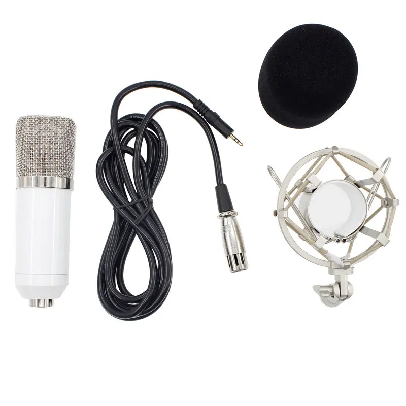 BM-700  Professional Uni-directional Condenser Studio Sound Recording Microphone with Shock Mount and Anti-wind Foam Cap