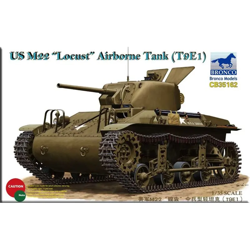 

BRONCO CB35162 1/35 US M22 "Locust" Airborne Tank (T9E1) - Scale Model Kit