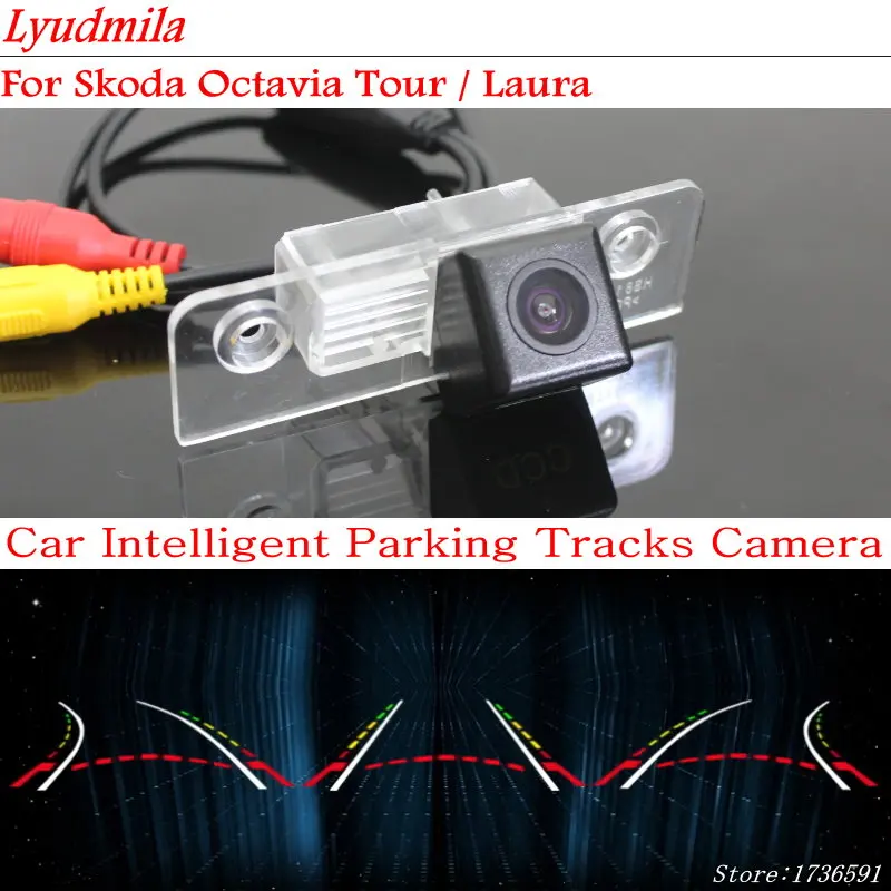 

Car Dynamic Trajectory Parking Camera FOR Skoda Octavia II 1Z A5 Tour Laura 2005~2013 Backup Rear View Camera HD Night Vision