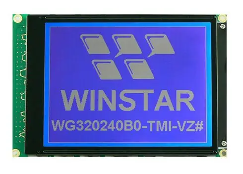 WG320240B0 WINSTAR 5V a mono 5.7 LCD display module with 320x240 pixels built in with RA8835 controller. screen blue backlight