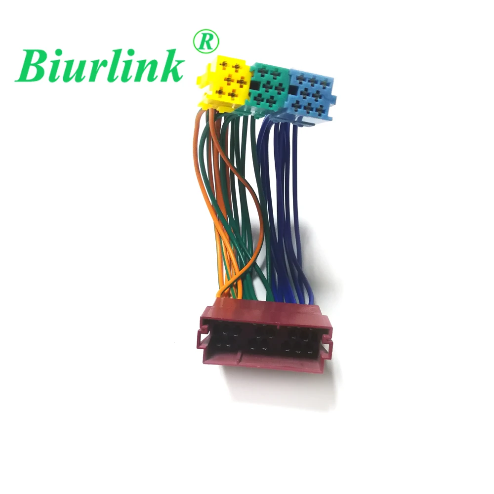 Biurlink Car CD Harness Cable Adaptor Male to Female Mini ISO 20 Pin Connectors for Volkswagen Blaupunkt Becker Concert