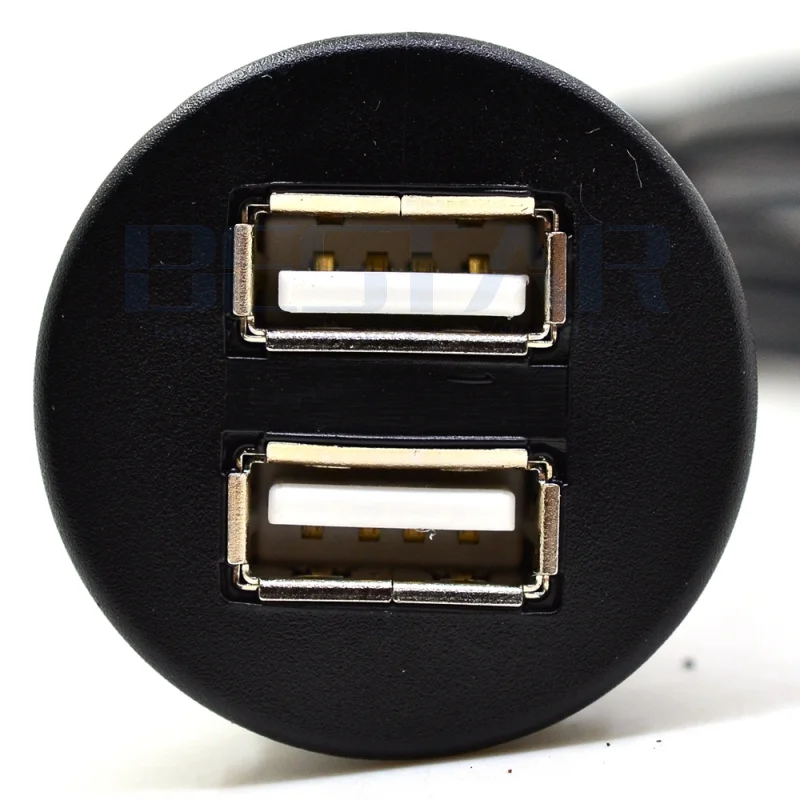 1M 2 Ports Dual USB 2.0 AUX Flush Mount Car Mount Extension Cable For Car Truck Boat Motorcycle Dashboard Panel 3FT