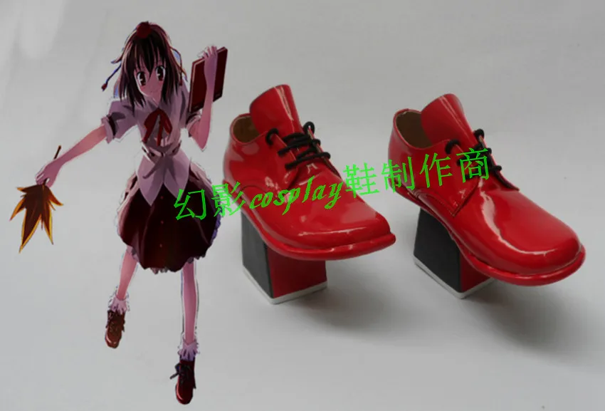 Touhou Project Syameimaru Aya Red Cosplay Halloween Shoes H016