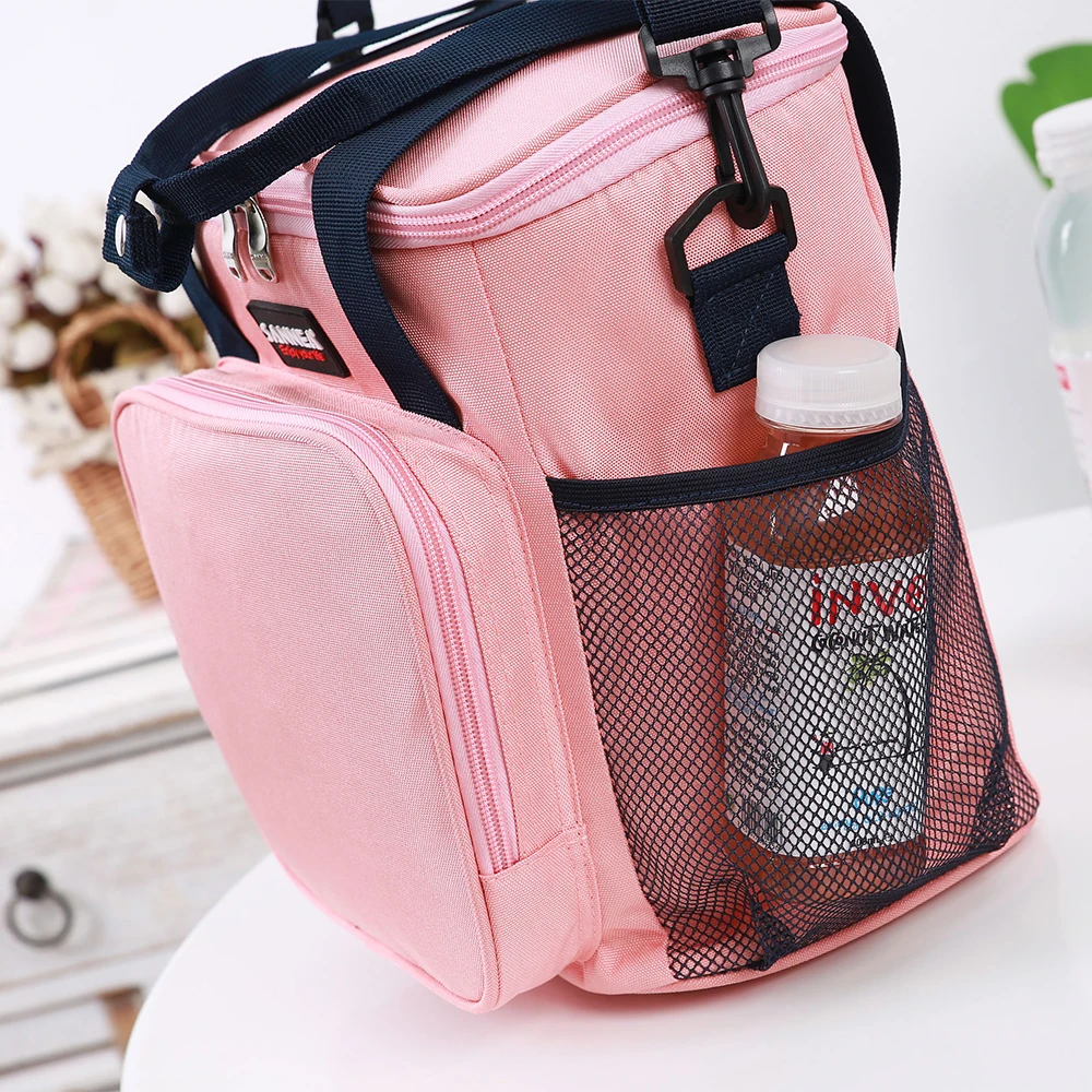 SANNE 9L New Fashion Design Lunch Bag Frosted Fabric Portable Multifunction Lunch Bag Thermal Food Insulated Cooler Lunch Box