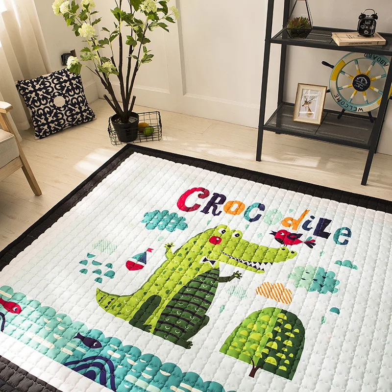 Nordic style Thick Carpet Child cartoon cotton tatami rug and carpets for Living room Quilted baby Crawl Antiskid mat 145*195cm