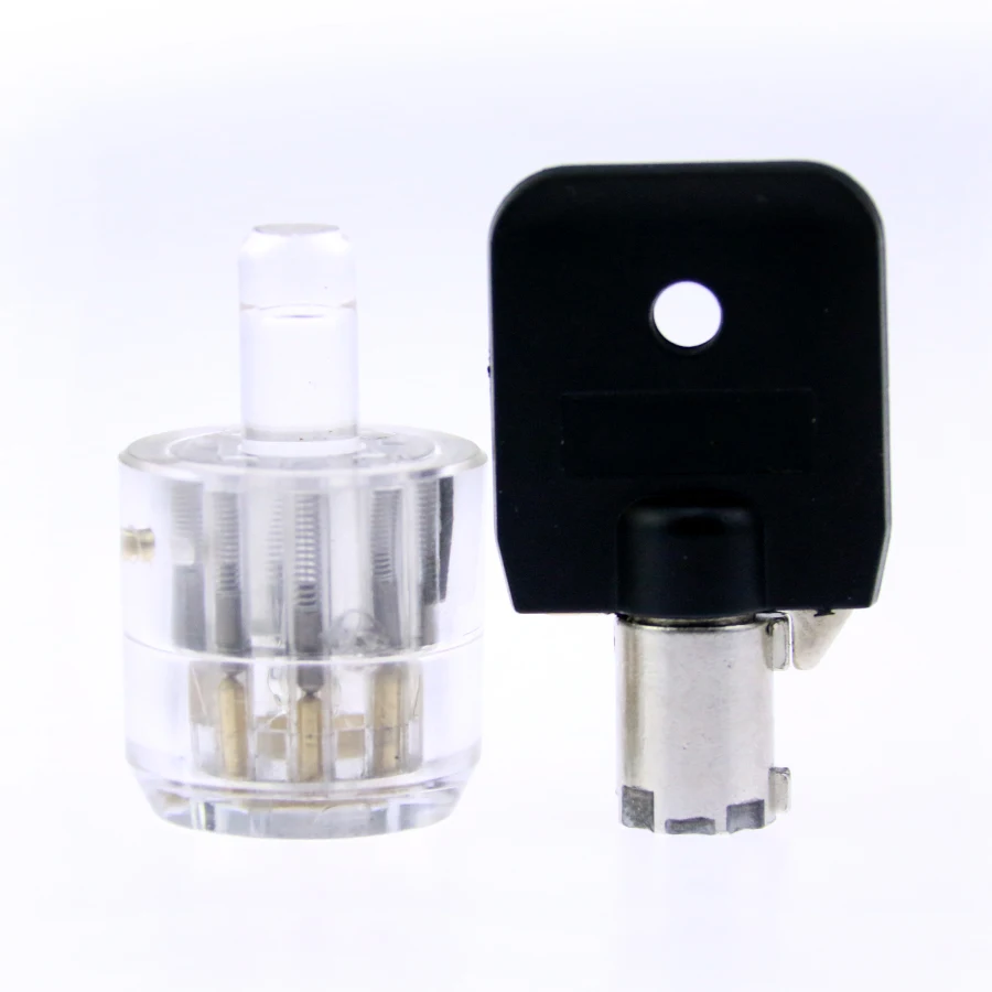 무료 배송 자물쇠 제조공 7 핀 투명한 관모 양의 자물쇠, 전문 자물쇠 세트 따기