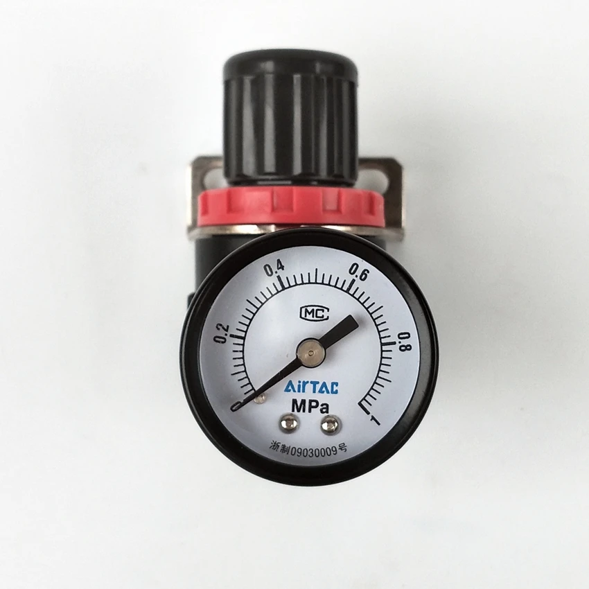 

Original AirTAC Air Control Compressor Pressure Gauge Relief Regulating Regulator Valve AR2000 1/4'' Port Thread